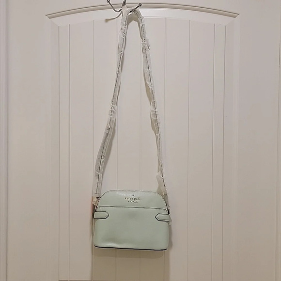 Kate Spade Staci Dome Crossbody Crystal Blue Mint Gold Hardware NWT - Picture 3 of 9